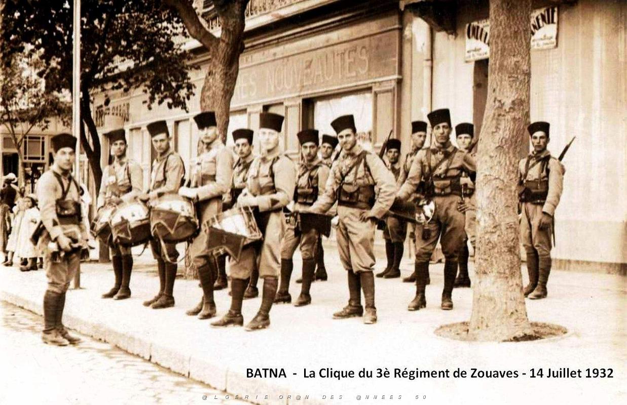 Batna - Zouaves - Clique du 3e Regiment - 14 Juillet 1932.jpg